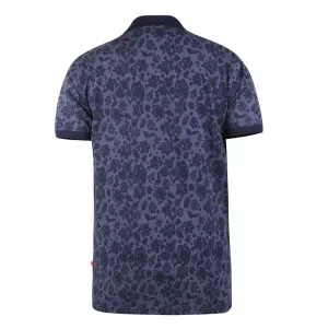 Polo bleu marine Col boutonné de 3XL à 6XL-6XL