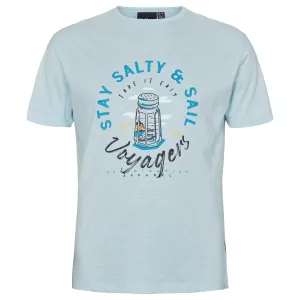 T-shirt Stay Salty & Sail Voyagers bleu clair