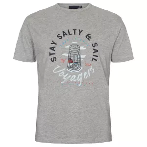 T-shirt Stay Salty & Sail Voyagers Mélange de gris clair