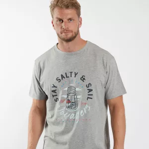 T-shirt Stay Salty & Sail Voyagers Mélange de gris clair-2XL
