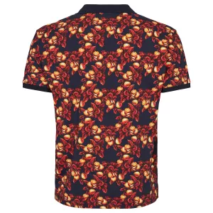 North 56.4 polo imprimé manche courte noir de 2XL à 8XL-3XL