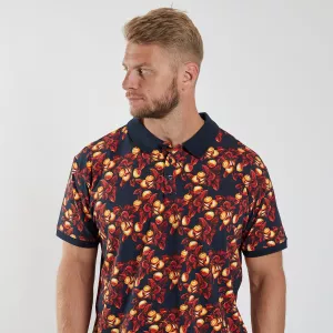 North 56.4 polo imprimé manche courte noir de 2XL à 8XL-3XL