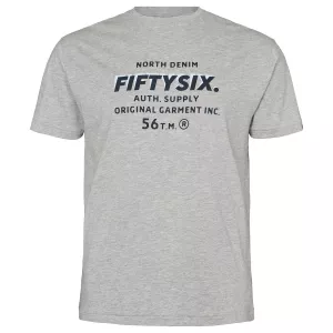 T-shirt North Denim FiftySix Mélange de gris clair