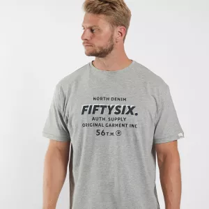 T-shirt North Denim FiftySix Mélange de gris clair-2XL