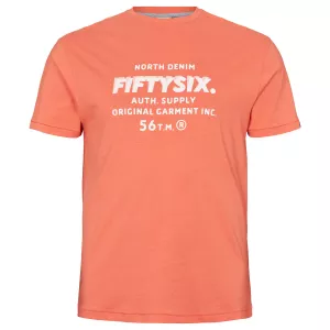 T-shirt North Denim FiftySix Orange saumon