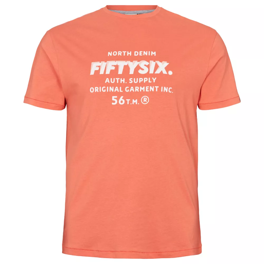 T-shirt North Denim FiftySix Orange saumon-3XL