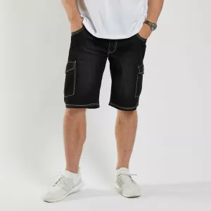 Short jeans noir délavé grande taille 2XL - 8XL-7XL