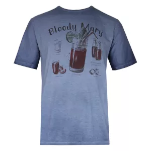 T-shirt manche courte bleu denim délavé de 3XL à 8XL
