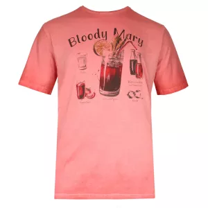 T-shirt manche courte rouge délavé de 3XL à 8XL