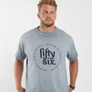 North 56.4 T-shirt manche courte mélange de bleu clair délavé 2XL et 5XL-2XL