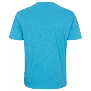 T-shirt col V bleu malibu avec poche poitrine-2XL