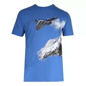 T-shirt baleine graphique bleu