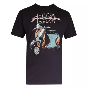 T-shirt Vespa Easy Garage bleu marine 