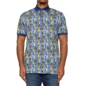 Polo jersey manche courte bleu denim de 3XL à 8XL