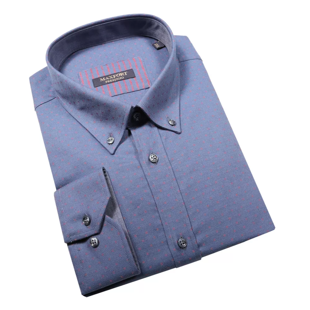 Chemise manches longues bleu denim de 3XL à 8XL-6XL