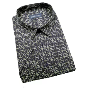 Chemise manche courte motifs vert de 2XL à 5XL