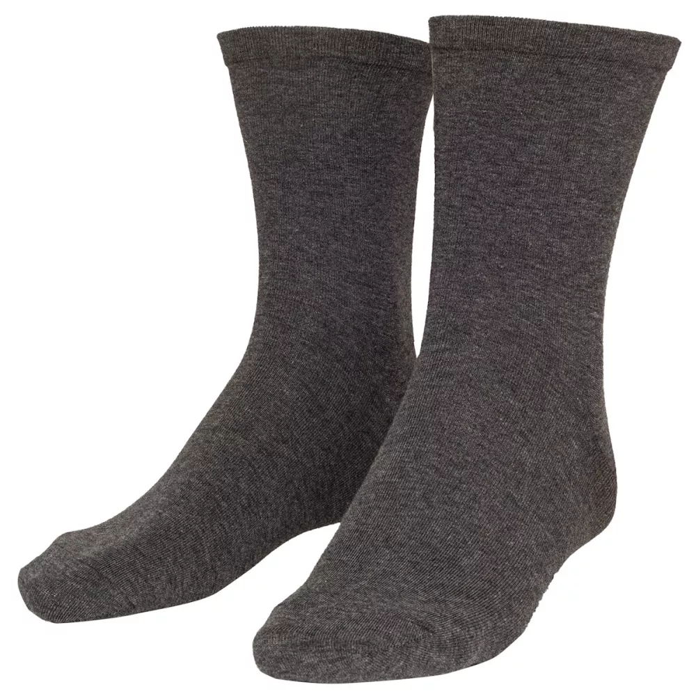2 Paires de Chaussettes extra large Mélange de gris foncé-51/54