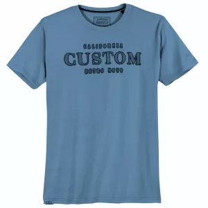 T-shirt Custom bleu clair look rétro biker 3D-7XL