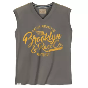 Débardeur Brooklyn Grise esprit vintage moto