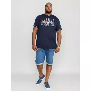 T-shirt manches courtes bleu marine de 3XL à 8XL-7XL