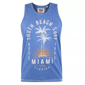 T-shirt Mélange de bleu clair sans manche 3XL à 6XL