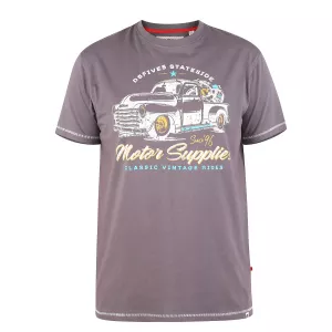 T-shirt Duke imprimé Old Car Gris-6XL