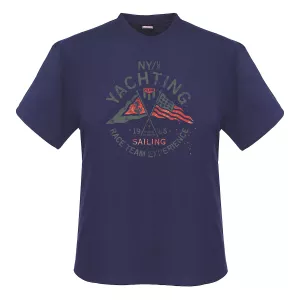 Tee-shirt NY Yachting vintage bleu admiral