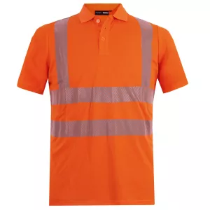 Polo haute visibilité Orange Fluo-5XL