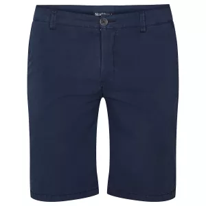 Bermuda chino stretch uni bleu marine