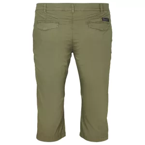 Pantacourt stretch homme vert olive confort été-P54