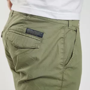 Pantacourt stretch homme vert olive confort été-P50