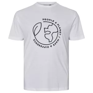 T-shirt manche courte blanc 2XL à 8XL coton responsable