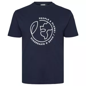 T-shirt North 56°4 bleu marine People & Planet-4XL