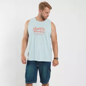 T-shirt sans manches North54.6 Denim Bleu Ciel-5XL