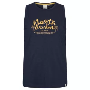 North 56 Denim 4 T-shirt sans manche bleu marine 2XL à 8XL