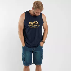 North 56 Denim 4 T-shirt sans manche bleu marine 2XL à 8XL-5XL