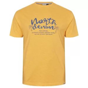 North 56Denim T-shirt manche courte Jaune 2XL à 10XL