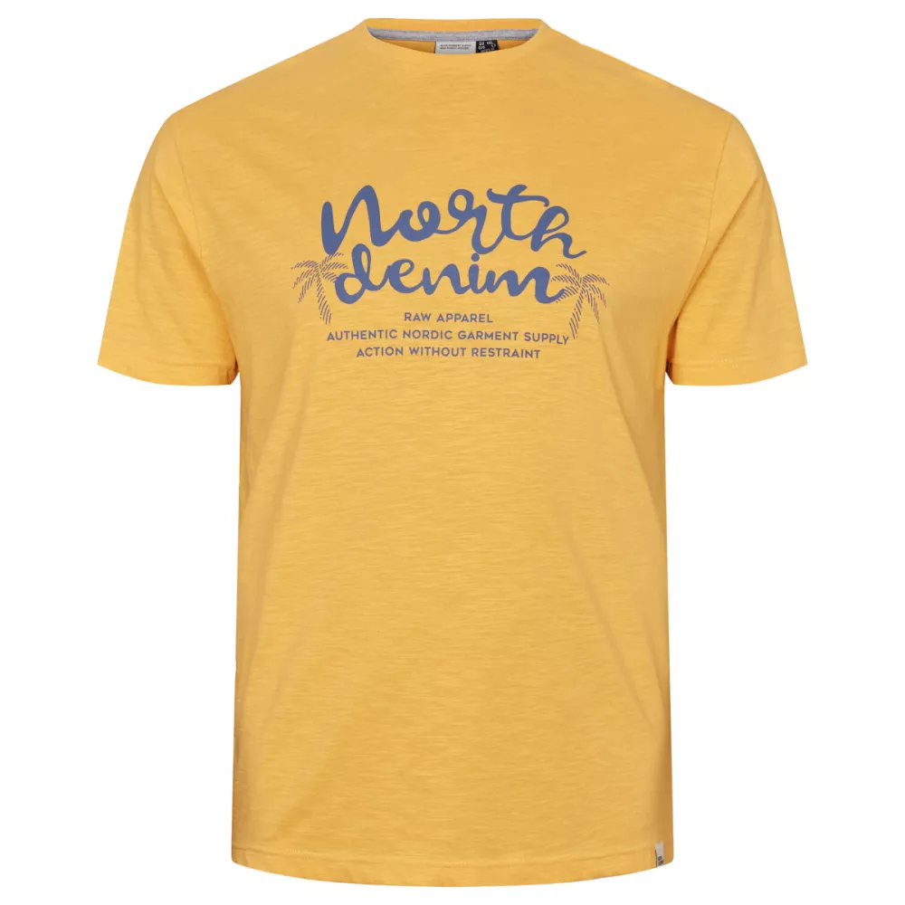 North 56Denim T-shirt manche courte Jaune 2XL à 10XL-2XL
