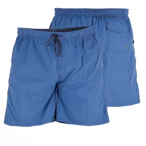 Short de bain microfibre bleu grande taille 