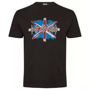 T-shirt Def Leppard noir jersey flammé