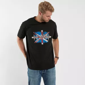 T-shirt Def Leppard noir jersey flammé-2XL