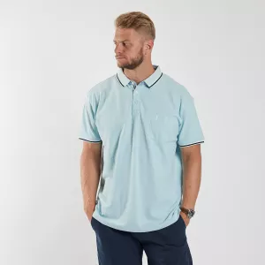 Polo poche poitrine bleu clair-2XL