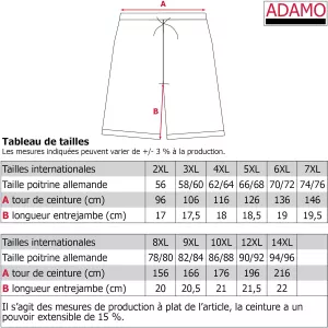 Bermuda bleu marine microfibre ultra léger et pratique-9XL