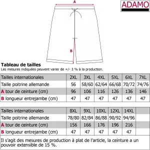 Pantacourt - Capri  fitness microfibre noir-4XL