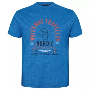 T-shirt Nordic Riviera nautique Mélange de bleu 