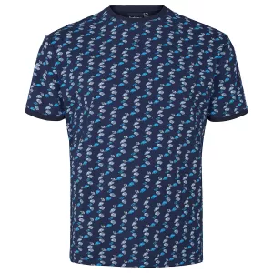 T-shirt jersey coquillages bleu marine-5XL