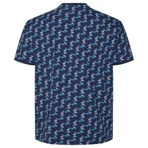 T-shirt jersey coquillages bleu marine-2XL