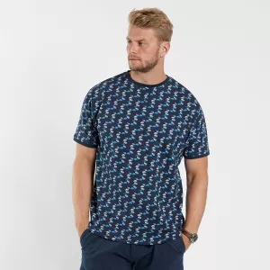 T-shirt jersey coquillages bleu marine-4XL