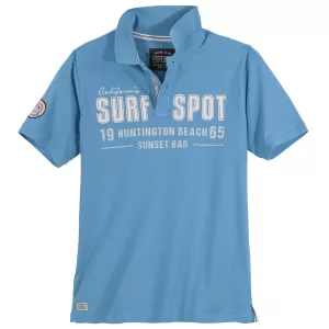 Polo piquet manche courte bleu clair de 3XL à 10XL-3XL