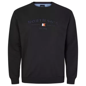 Sweat North 56°4 logo brodé noir